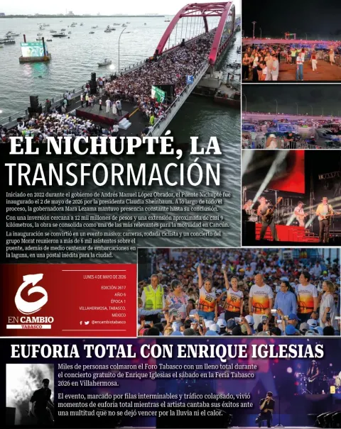 Portada de En Cambio - Tabasco (contraportada) del lunes, 4 de mayo de 2026