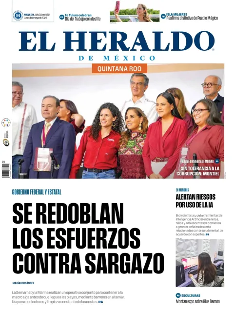 Portada de El Heraldo de Mexico - Quintana Roo