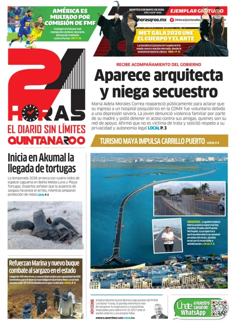 Portada de 24 Horas Quintana Roo