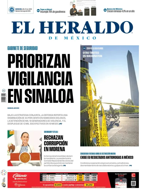 Portada de El Heraldo de Mexico
