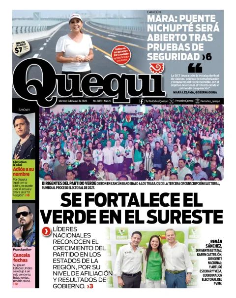 Portada de Quequi del martes, 5 de mayo de 2026