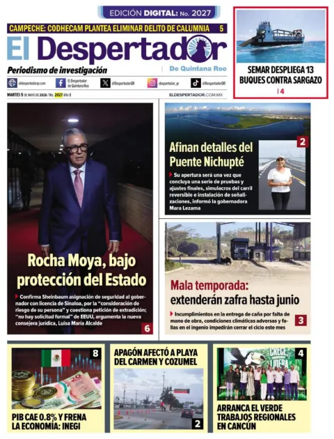 Portada de El Despertador de Quintana Roo del martes, 5 de mayo de 2026