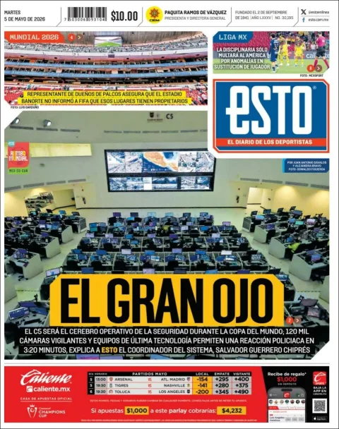 Portada de Esto del martes, 5 de mayo de 2026