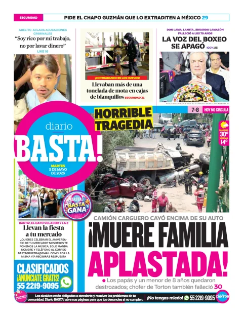 Portada de Basta! (contraportada)