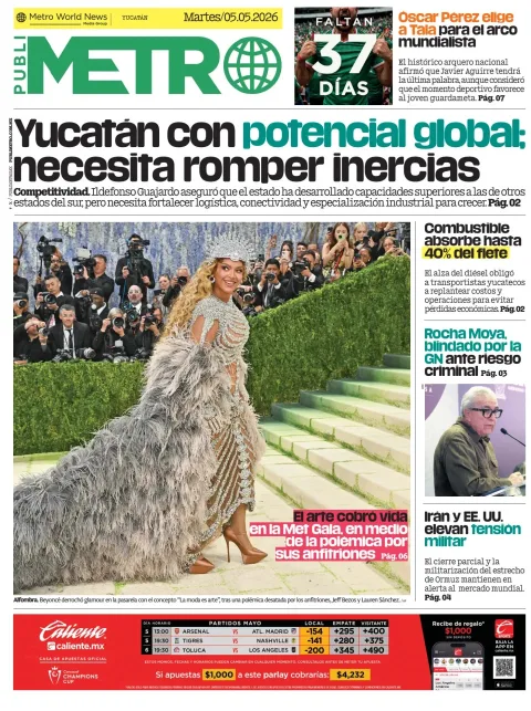 Portada de Publimetro Merida del martes, 5 de mayo de 2026