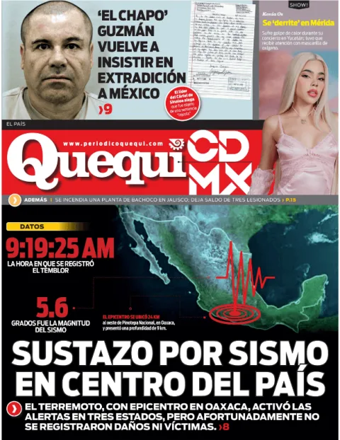 Portada de Quequi CDMX (contraportada) del martes, 5 de mayo de 2026