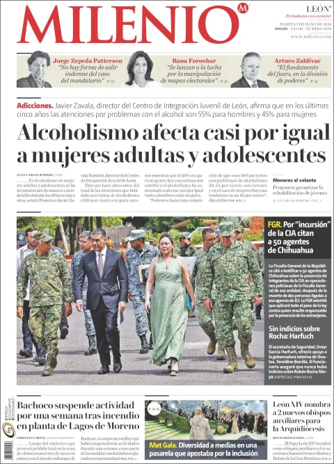 Portada de Milenio Leon del martes, 5 de mayo de 2026
