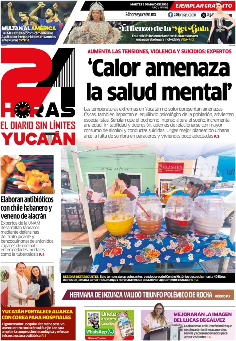 Portada de 24 Horas Yucatan del 2026-05-05