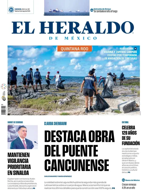 Portada de El Heraldo de Mexico - Quintana Roo