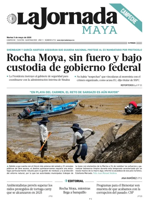 Portada de La Jornada Maya Campeche del martes, 5 de mayo de 2026
