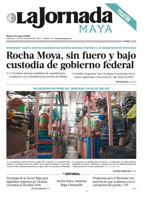 Portada de La Jornada Maya Yucatán del martes, 5 de mayo de 2026