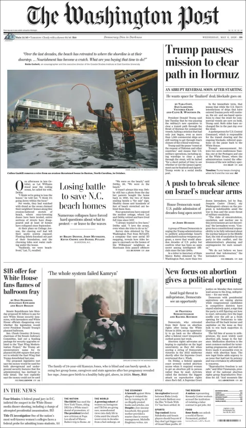 Portada de The Washington Post