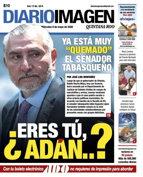 Portada de Diario Imagen Quintana Roo del miércoles, 6 de mayo de 2026