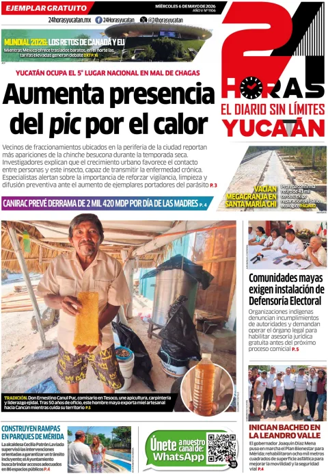 Portada de 24 Horas Yucatan del 2026-05-06