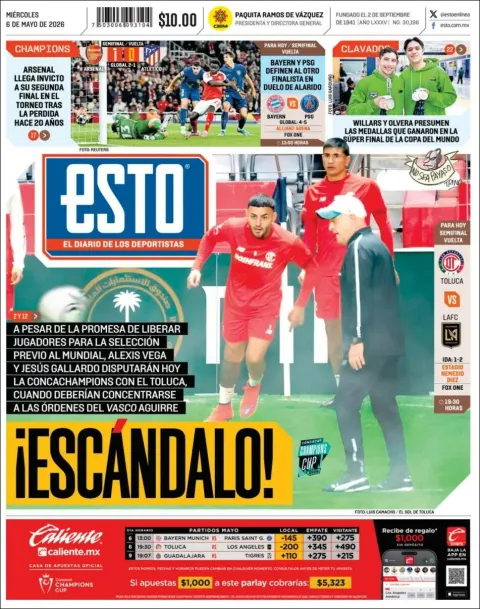 Portada de Esto del miércoles, 6 de mayo de 2026