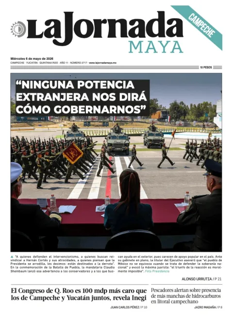 Portada de La Jornada Maya Campeche del miércoles, 6 de mayo de 2026