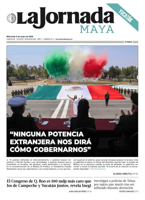 Portada de La Jornada Maya Yucatán del miércoles, 6 de mayo de 2026