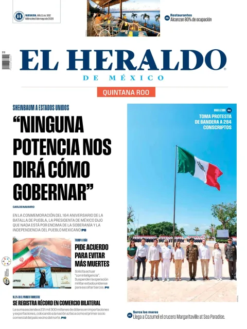 Portada de El Heraldo de Mexico - Quintana Roo