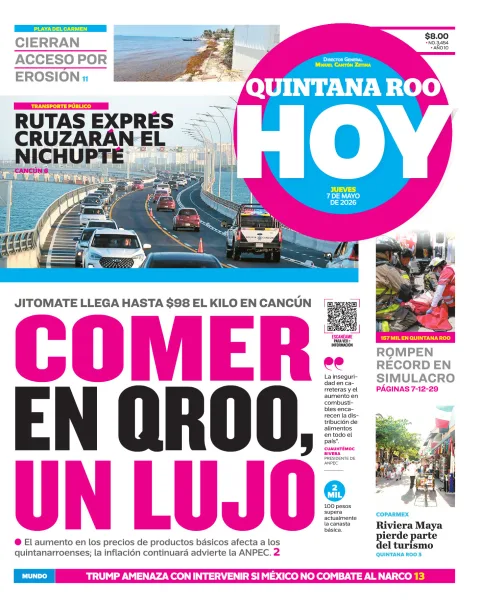 Portada de Quintana Roo Hoy (portada)