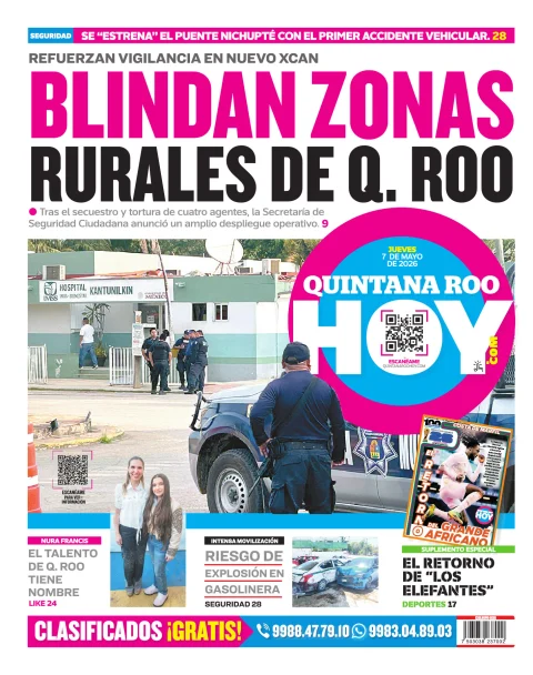 Portada de Quintana Roo Hoy (contraportada)