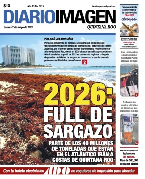 Portada de Diario Imagen Quintana Roo del jueves, 7 de mayo de 2026