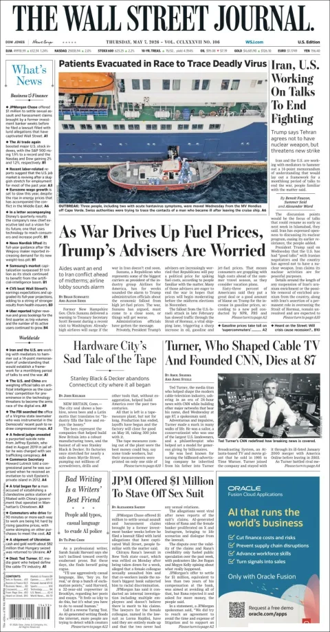 Portada de The Wall Street Journal