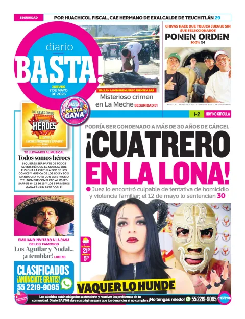 Portada de Basta! (contraportada)