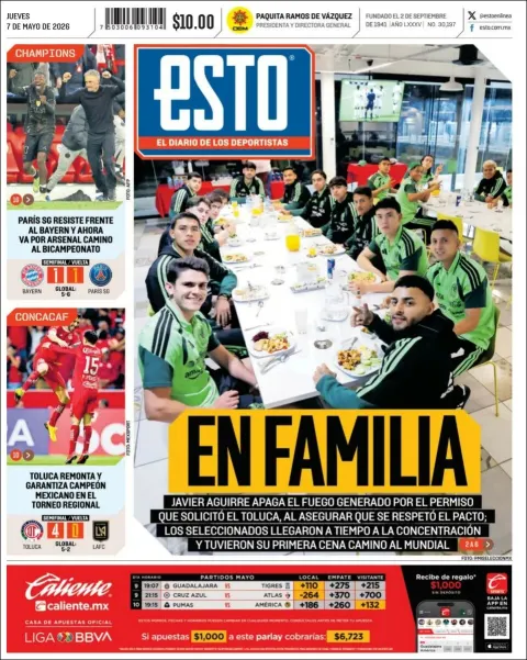 Portada de Esto del jueves, 7 de mayo de 2026