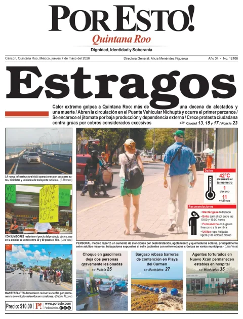 Portada de Por Esto (quintana Roo Cancun) del 2026-05-07