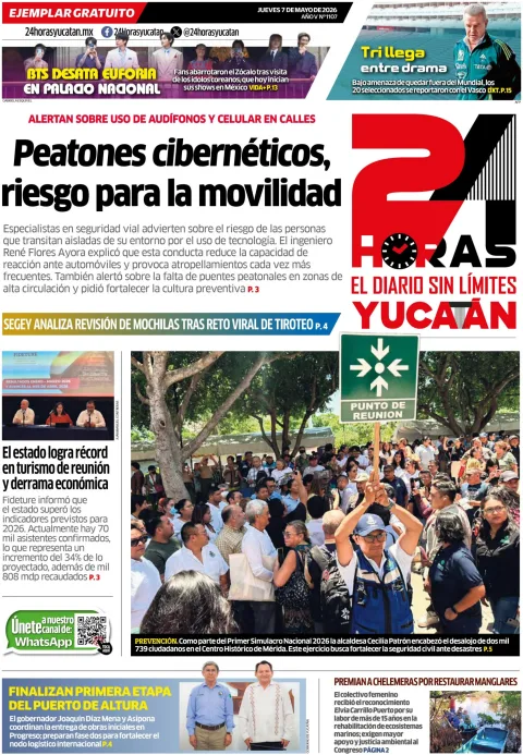 Portada de 24 Horas Yucatan del 2026-05-07