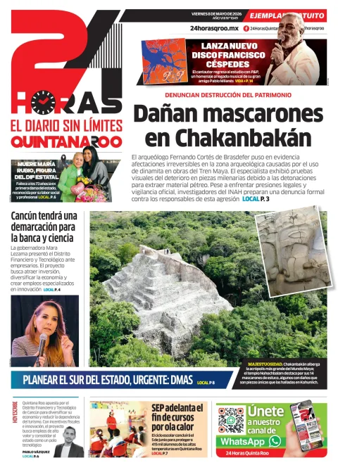 Portada de 24 Horas Quintana Roo