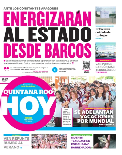 Portada de Quintana Roo Hoy (portada)