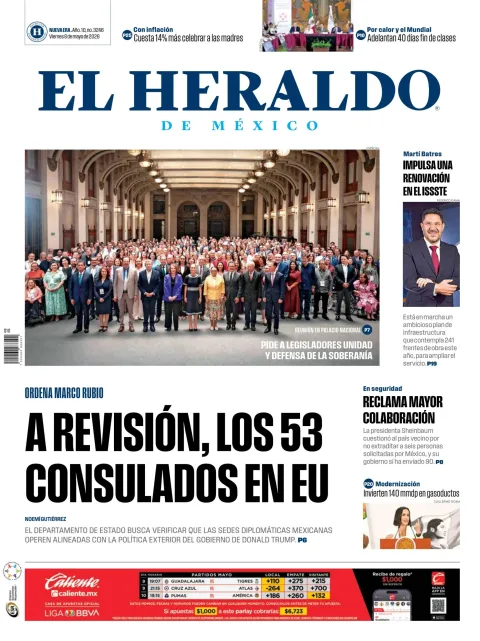 Portada de El Heraldo de Mexico
