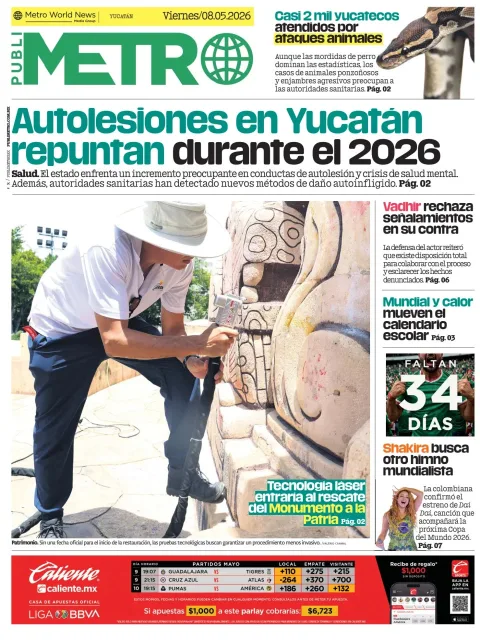 Portada de Publimetro Merida del viernes, 8 de mayo de 2026