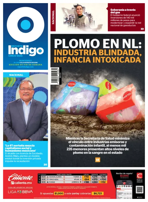 Portada de Reporte Indigo Monterrey del viernes, 8 de mayo de 2026