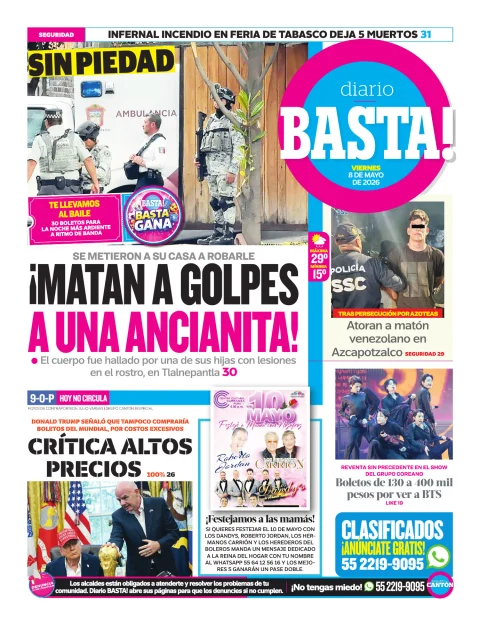 Portada de Basta! (contraportada)