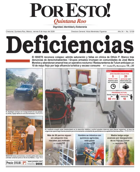Portada de Por Esto (quintana Roo Chetumal) del 2026-05-08