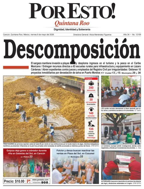 Portada de Por Esto (quintana Roo Cancun) del 2026-05-08