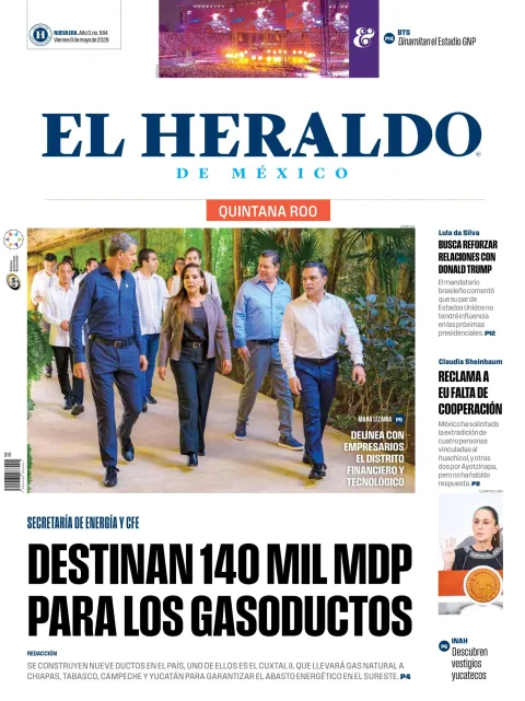 Portada de El Heraldo de Mexico - Quintana Roo