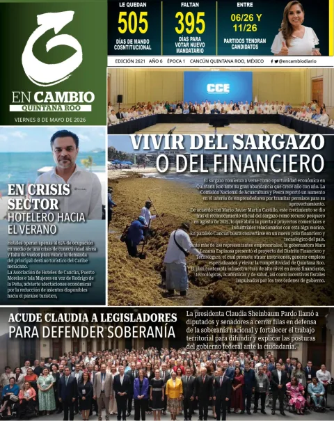 Portada de En Cambio - Tabasco (portada) del viernes, 8 de mayo de 2026