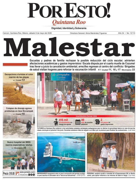 Portada de Por Esto (quintana Roo Cancun) del 2026-05-09