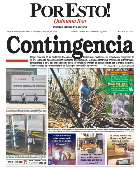 Portada de Por Esto (quintana Roo Chetumal) del 2026-05-10