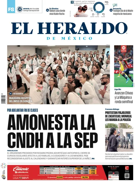 Portada de El Heraldo de Mexico