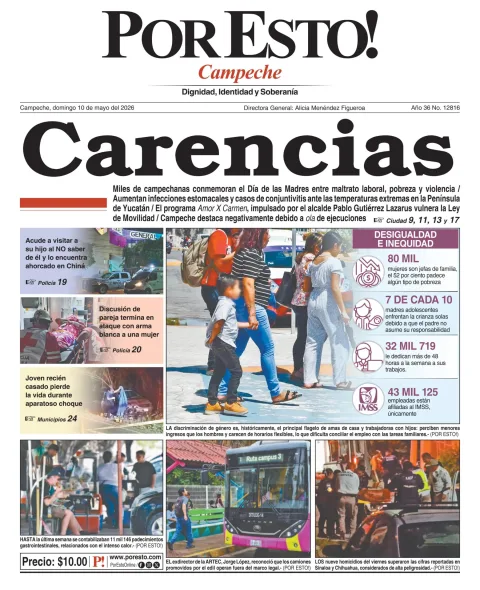 Portada de Por Esto (campeche) del 2026-05-10