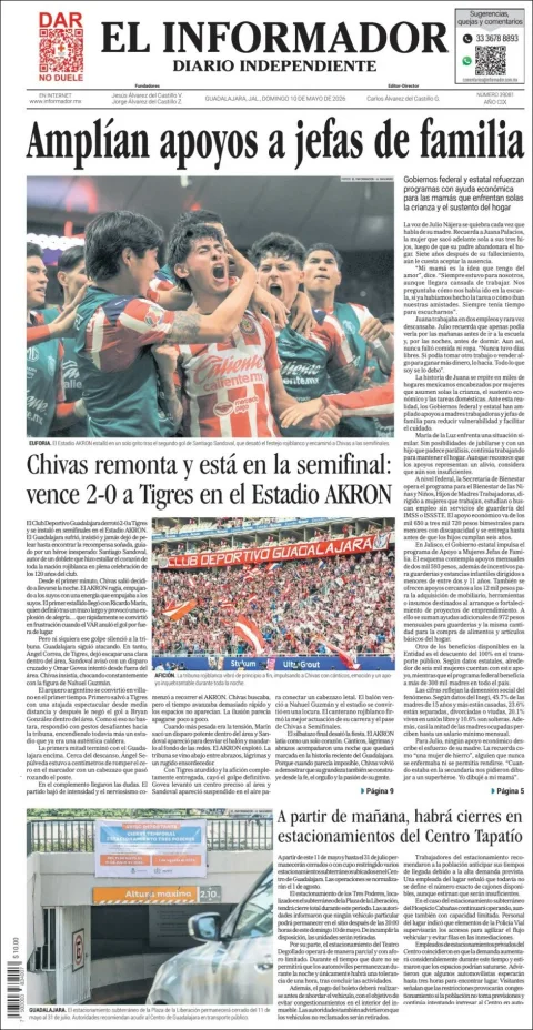 Portada de El Informador