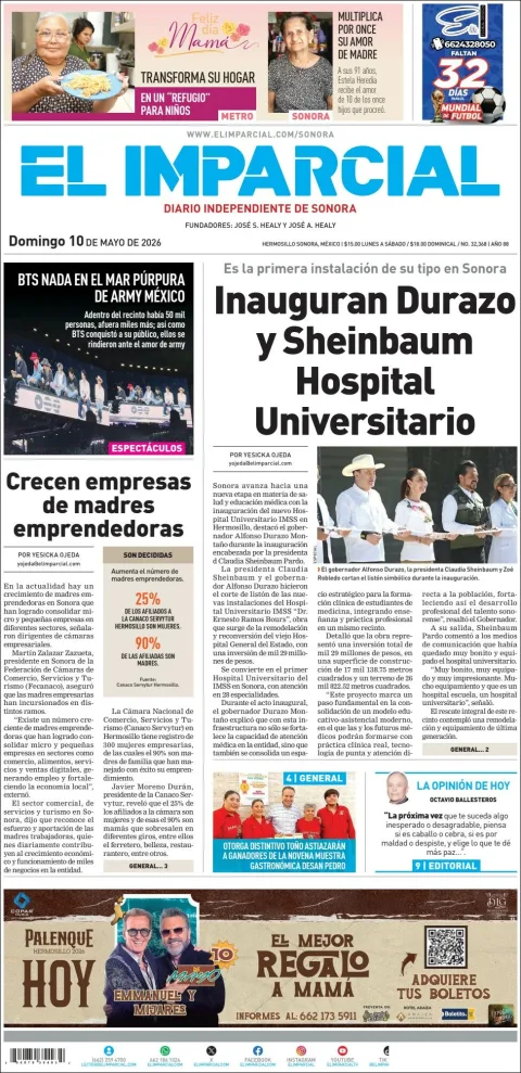 Portada de El Imparcial