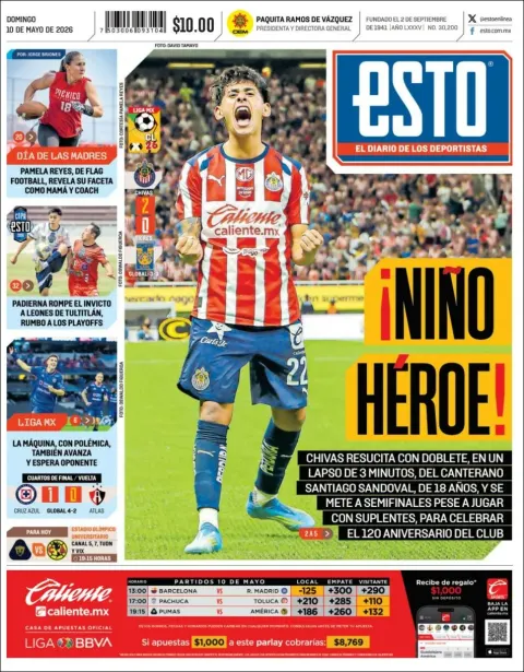 Portada de Esto del domingo, 10 de mayo de 2026