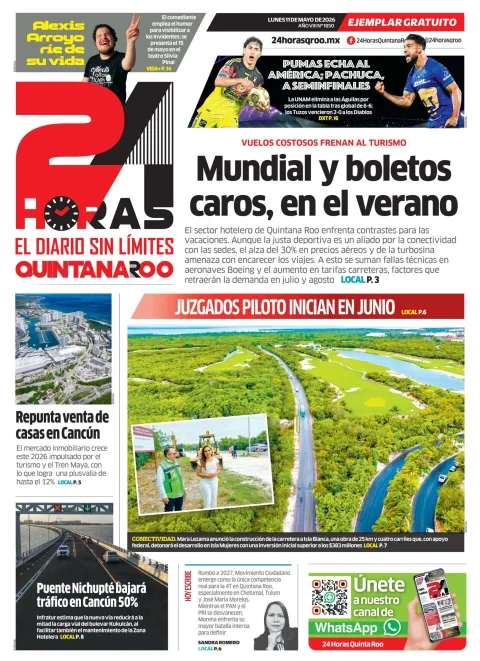 Portada de 24 Horas Quintana Roo