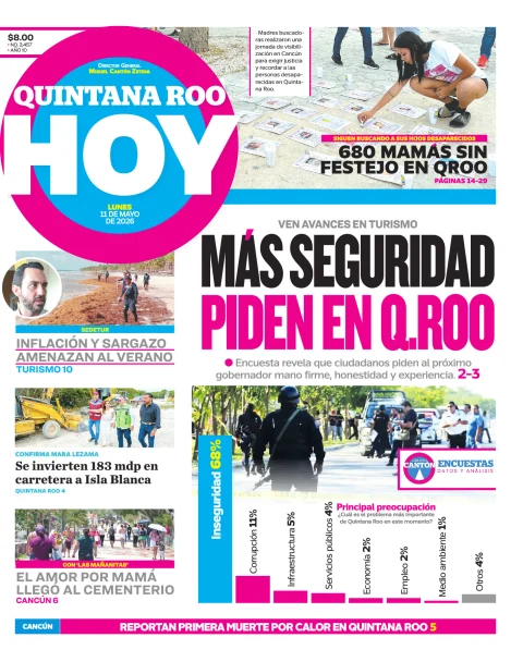 Portada de Quintana Roo Hoy (portada)