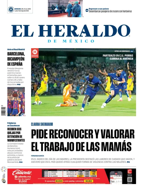 Portada de El Heraldo de Mexico